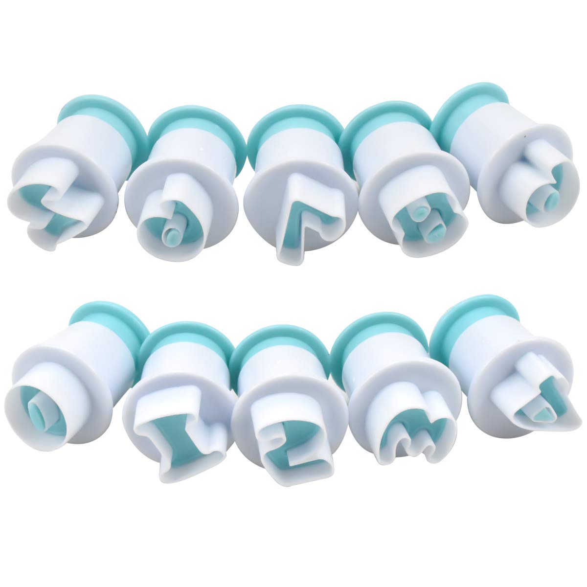 Number Cookie Cutters Number Cake Mould Fondant Number Molds of 0-9 Mini Plastic Biscuit Mould Press Icing Plunger for Cookies Dessert Cupcake Cake Biscuit Decorating in Birthday Anniversary Wedding