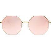 SOJOS Sunglasses for Women Men Classic Retro Polygon Shades UV400
