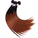 Silky Straight Hair Extensions Synthetic Hair Weave 3 Bundles Two Tone Ombre Color T1/30 (16