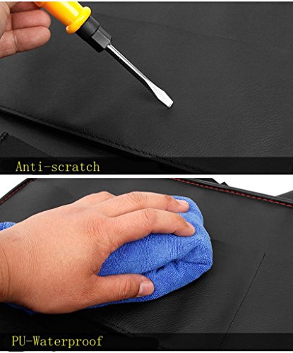 TOCGAMT 2 Pack Black Car Backseat Organizer with Tray for Baby Kids - Thumbnail 3