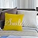 HGOD DESIGNS Smile Sunshine Pillow Case Cotton Linen Smile Sunshine Yellow Square Cushion Cover Standard Pillowcase for Men Women Home Decorative Sofa Armchair Bedroom Livingroom 18 x 18 inch