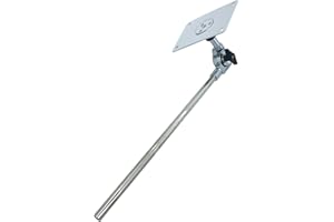 TUOREN Electronic Drum Module Mount Holder Metal Electronic Module Mounting Plate with Adjustable Mounting Rod for Drum Set Cymbal Stand Electronic Controller Multi-Pad Drum Pads Mount