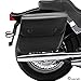 Nomad USA Heavy Duty All-Weather Synthetic Black Leather Throw Over Motorcycle Saddlebags (Large)