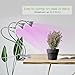 Grow Light, 15 W Triple Heads LED Grow Lamp UV Plant Light, Full Spectrum 360 Swivel Gooseneck Individual Switch Control, for Seed Starting, Flower Blooming, Fruiting (Non-Dimmable)