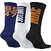 Nike Dri-Fit Fly V4 Crew 3-Pack Multicolor MD (Men's Shoe 6-8, Women's Shoe 6-10)