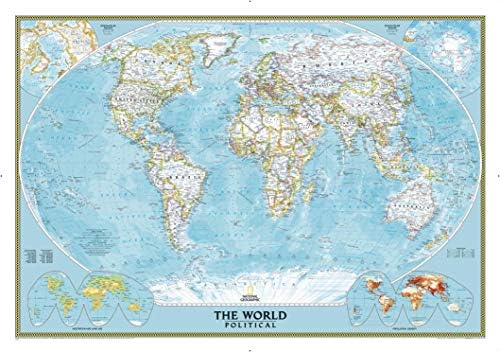 National Geographic: World Executive in gift box Wall Map (Poster