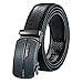 Leather Belts for Mens Automatic Buckle Sliding Holeless Genuine Ratchet Belts Gifts for Men