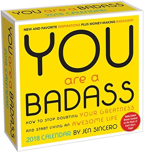 2018 YOU ARE A BADASS 365 Page-A-day Daily Box / Desk Calendar