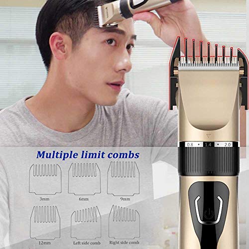 Goglor Hair Clipper Beard Trimmer,Electric Rechargeable Hair Cutting Kit Hair Trimmer Cordless Upgraded 1 Set (18 Pieces) Stainless Steel for Men&Kids,with Hair Clipper Teeth Cut Flat Cleaning Brush - Thumbnail 5