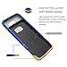 Samsung Galaxy S6 Case: Stalion Slider Series Matte-UV Textured Sliding Style Protective Hard Case (Suit Blue/Gold)