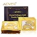 ALIVER 10pack Crystal 24K Gold Collagen Eye Mask - Anti Aging, Wrinkles, Moisturising, Blemishes, Firming, Toning, Dark Circles, Smoothing Skin, Natural Lift