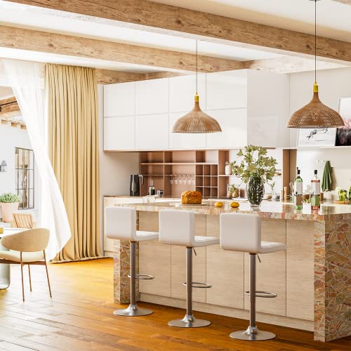 Furmax Bar Stools Modern Pu Leather Swivel Adjustable Hydraulic Bar