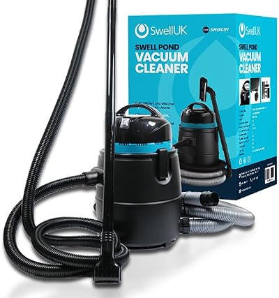 Swell UK Pond Vacuum Cleaner Sludge Vac 1400W with 25L Tank Three Nozzles