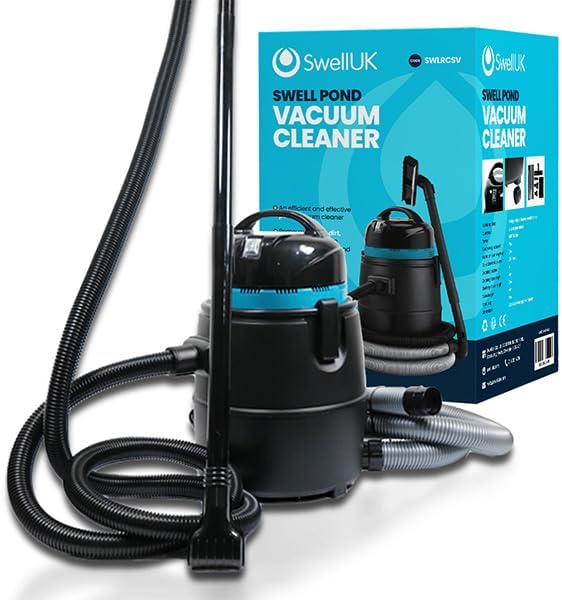 Swell UK Pond Vacuum Cleaner Sludge Vac 1400W with 25L Tank Three Nozzles