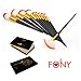 FONY Unicorn Makeup Brushes 10 Pcs Professional Makeup Brush Set, Premium Silky Soft Synthetic Bristles with Alicorn Handle Cosmetics Brush Kit (10,Black-Red)