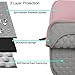MOSISO Laptop Sleeve Bag Compatible 13-13.3 Inch MacBook Pro, MacBook Air, Notebook, Polyester Fabric Multifunctional Protective Carrying Case Cover, Pink