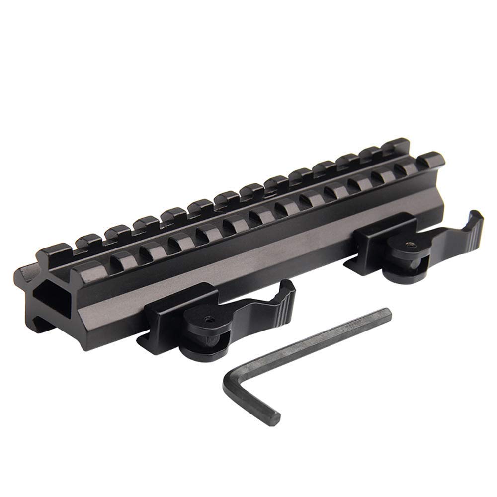 Ulightfire Picatinny Riser Mount 13-Slot 45 Degree Mount Base Quick Release 20mm 90 Degree Weaver Picatinny Rail Mount