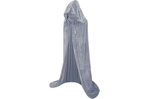 Honeystore Unisex Full Velvet Hooded Halloween Cloak Costume Cosplay