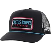 HOOEY Cactus Ropes Patch Trucker Hat for Men Adjustable Snapback Mesh Baseball Cap Breathable Western Hat