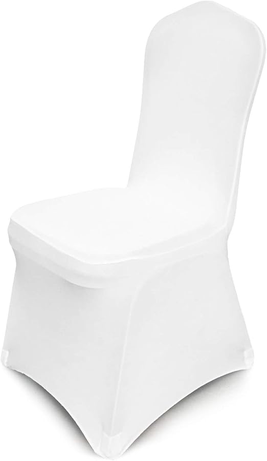 White Chair Covers Set of 100 Pcs Spandex Chair Covers for Wedding Party Banquet