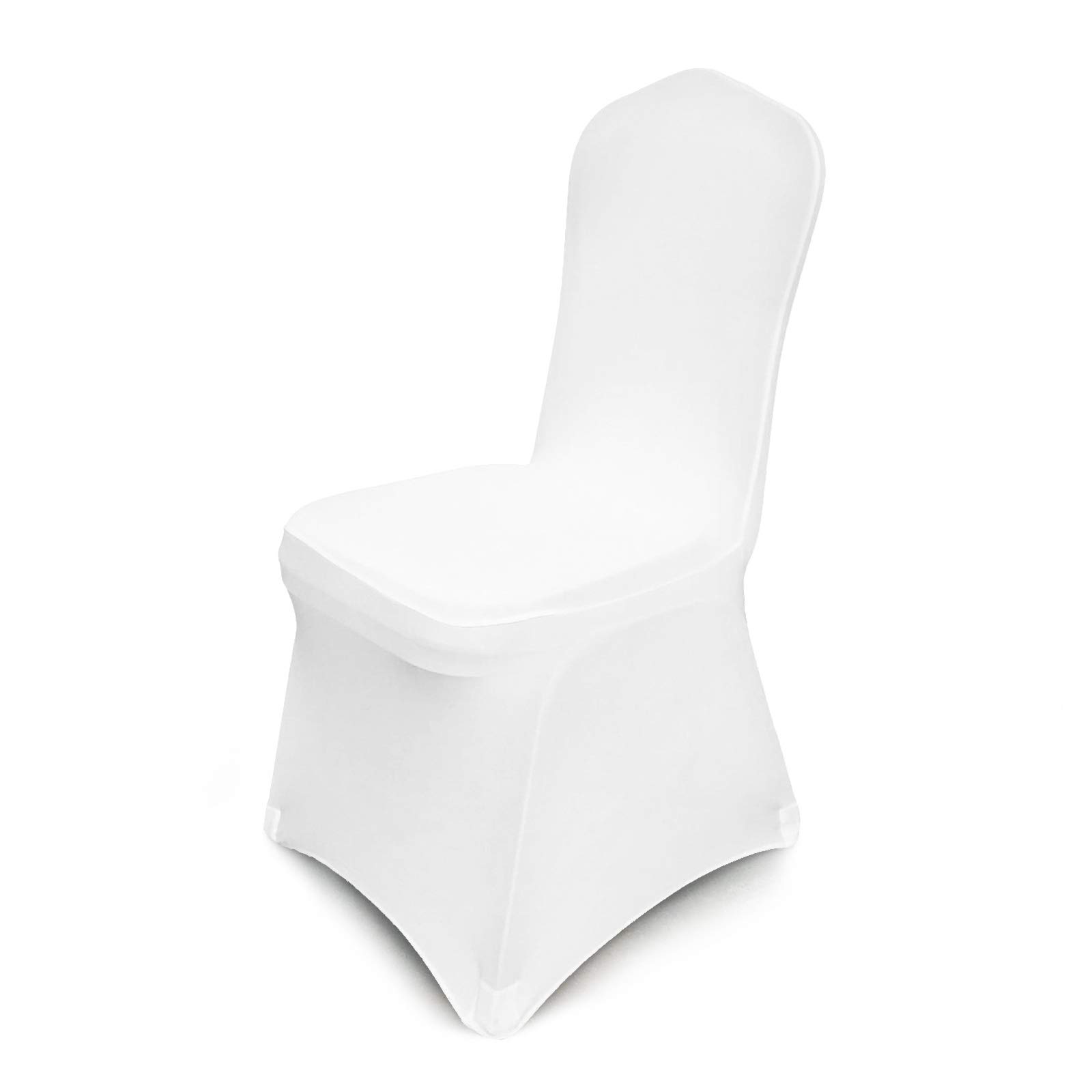 Vevor 100 Pcs White Chair Covers Polyester Spandex Chair Cover Stretch Slipcovers For Wedding Party Dining Banquet Flat Front Chair Covers Buy Online In India At Desertcartin Productid 49809664