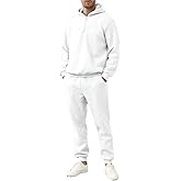 Mlgaril Men's Tacksuit 2-Piece Active Set Fleece Pullover Quarter Zip Sweatshirt and Sweatpants Jogging Sweatsuit Outfit