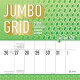 Jumbo Grid Large Print 2019 12 x 12 Inch Monthly Square Wall Calendar with Foil Stamped Cover by Plato, Easy to See with Large Font by 