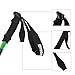 Weanas 1pc Folding Collapsible Trekking Pole Climbing Stick with EVA Foam Handle, Ultralight Adjustable Alpenstocks, for Travel Hiking Climbing Backpacking Walking (Black&Green)