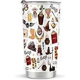 LONGXIN Book Lover Tumbler for Women, Movie Inspired Gift for Fans, Wizard Gifts, Birthday Christmas Gift for Women Friend, Stainless Steel Tumblers 20oz