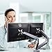 Loctek D7DR Dual Monitor Mount Fits for Both Curved and Panel 24-34 inches Monitors, Gas Spring Monitor Arm Supports 8.8-22 lbs,Desk Top Mounts LCD Arm