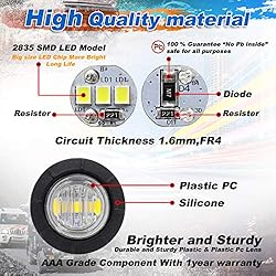 Ledvillage Pack of 30 3/4 Inch Mini Round 10 Amber