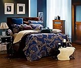 Venus - Jacquard Damask - 6 Pc. King/ Cal. King Duvet Cover Luxury Bedding Set - Entire Set Includes: (1 Duvet Cover, 1 Fitted Bed Sheet, 2 Shams, 2 Pillow Cases) - Includes a Gift Box and Gift Bag!