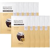 SKINFOOD Royal Honey Mask10ea Set - Bee Propolis Extract, Royal Honey Extract, Intensely nourishes and hydrates tired and dull skin 9.1fl.oz, 270ml