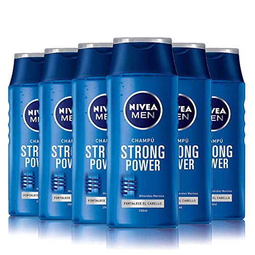 NIVEA MEN Strong Power Shampoo, 250 ml, 6 Stück