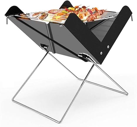 Amazon Co Jp Slec Tech バーベキューコンロ 焚き火台 バーベキューグリル 折りたたみ式 X字型 安定 長持ち 収納簡単 コンパクト 組み立て簡単 持ち運びに便利 ポータブル スポーツ アウトドア