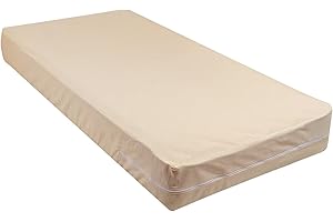 GILBINS 100% Cotton Fleetwood Mattress Cover, Zips Around The Mattress, Cot Size