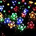 easyDecor Solar String Lights 50 LED 23ft 8 Modes Blossom Flower Garden Christmas lights for Outdoor Indoor Party Wedding Patio Holiday Decorations (Multi Color) (1 PACK)