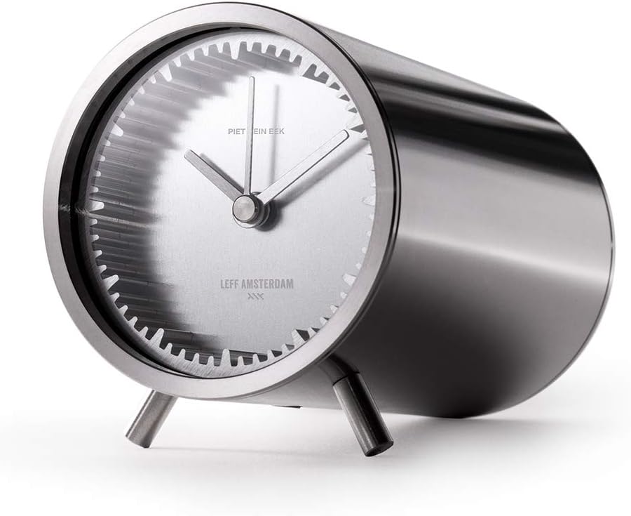 LEFF amsterdam - Tube Clock - Design - Desk or Shelf Clock (Steel)