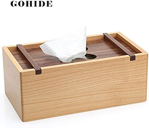 Rectangular Natural Wood Paper Box European Style Lovely For Home Living Room Bathroom Office Napkin Box Tissue Case Bucket XZX
