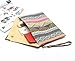 DukeTea Bohemian Oversized Clutch Purse, Large Canvas Envelope Evening Wristlet Bag Pink