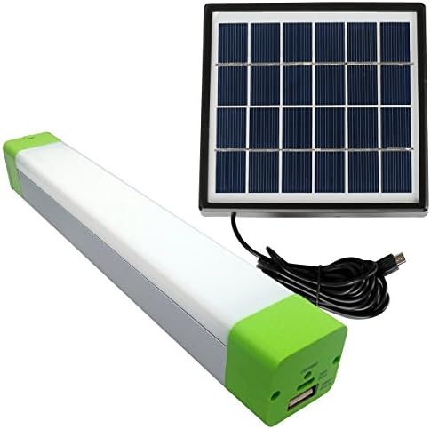 Portable Solar Camping Light Bar and Emergcency Light USB Rechargeable for Home, Fishing, Camping,Emergency ,Mountaineering, SOS Flashing with 2600mA Li-Battery as Power Bank for Cellphones (white 1)