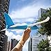 Wenasi Throwing Glider Inertia Plane Foam Aircraft Toy Hand Launch Airplane Model Outdoor Sports Toy for Kids Children Boy Girl as Gift (Blue)