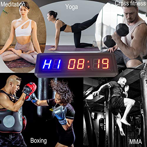 Ledgital Large Workout Clock for Home Gym, 11" Wall Mount Gym Timer