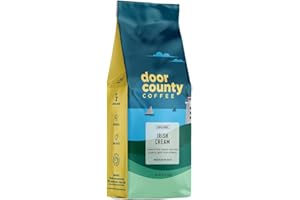 DOOR COUNTY COFFEE & TEA CO. Door County Coffee Irish Cream Flavored Coffee Ground | 10 oz Bag | Flavored Ground Coffee Medium Roast | 100% Specialty Arabica Coffee Ground | Flavored Gourmet Coffee | Irish Cream Coffee