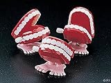 Fun Express Plastic Wind-Up Chomping Teeth (12 Pack)