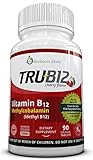 TRU-B12: Vitamin B12 Methylcobalamin (Methyl B12), Extra Strength (2500mcg), 90 B12 Sublingual Tablets.