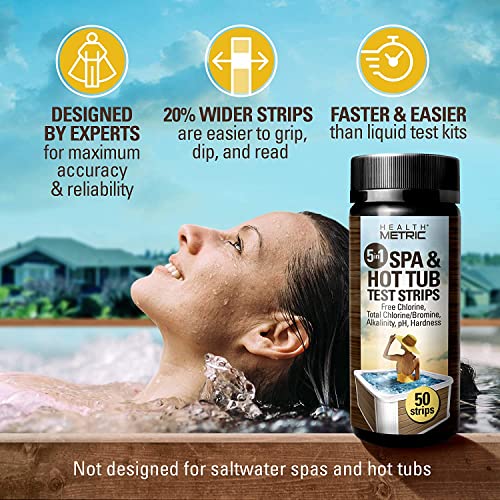 Spa and Hot Tub Test Strips 5 Way Chemical Testing Strip Kit Tester