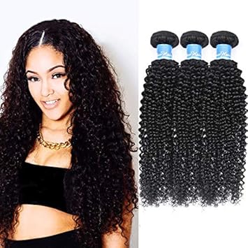 Amazon Com Panse Hair Brazilian Kinky Curly Human Hair 3 Bundles
