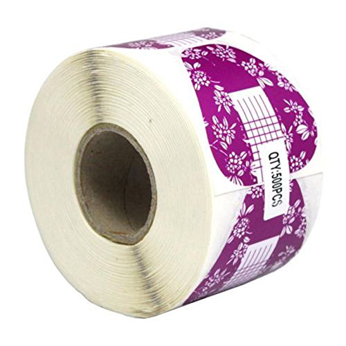 Baisidai 500 PCS Guide Form for Acrylic Nail Art Tips Extension - Purple