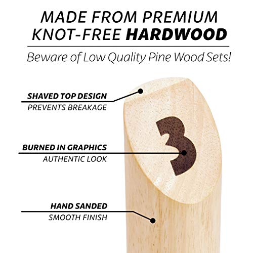 image for GoSports Skittle Scatter Numbered Block Toss Game with Scoreboard and 